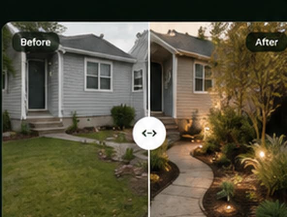 Front Yard Upgrade before and after concept